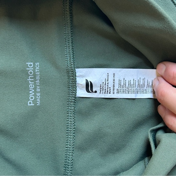 Fabletics Olive High-Rise Pocketed Bike Shorts - Picture 4 of 5